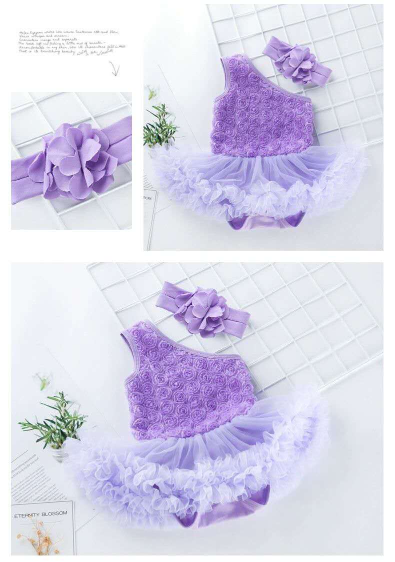 Newborn Spring Clothes Off-shoulder Girls' Dress