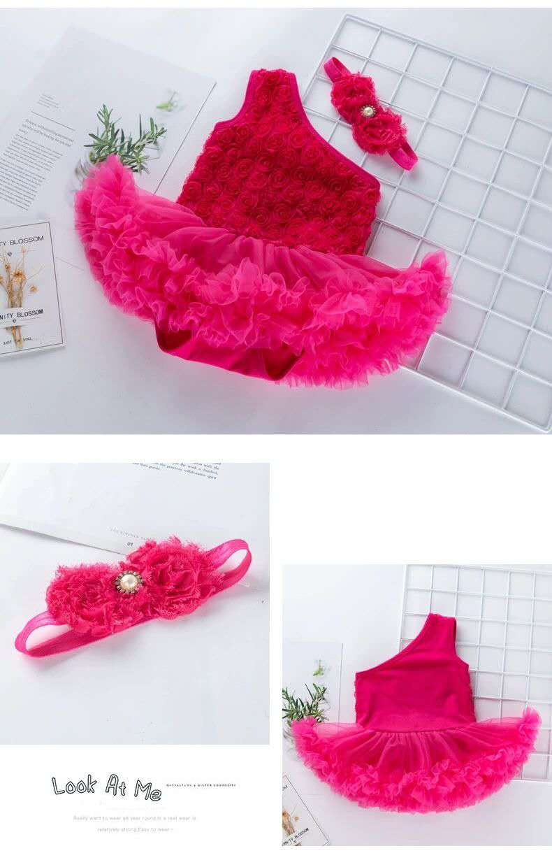 Newborn Spring Clothes Off-shoulder Girls' Dress