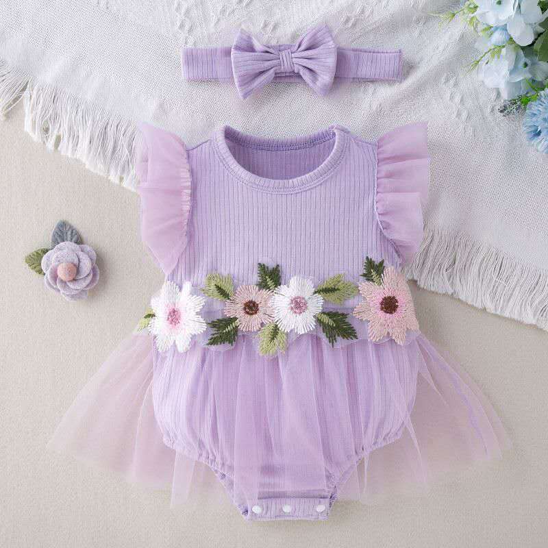 summer European and American style small flying sleeves dress ( Available )