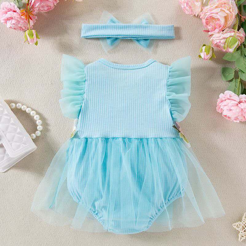 summer European and American style small flying sleeves dress ( Available )