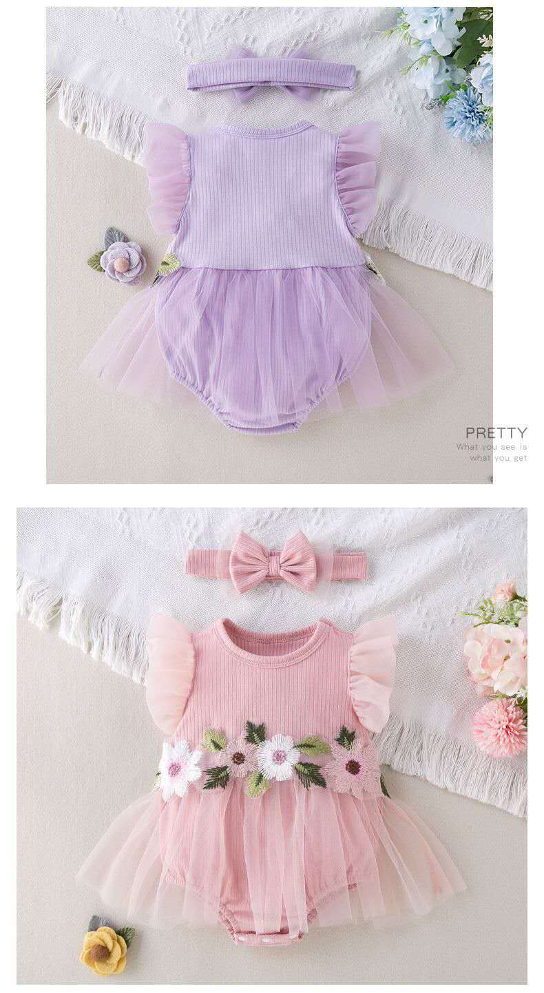 summer European and American style small flying sleeves dress ( Available )