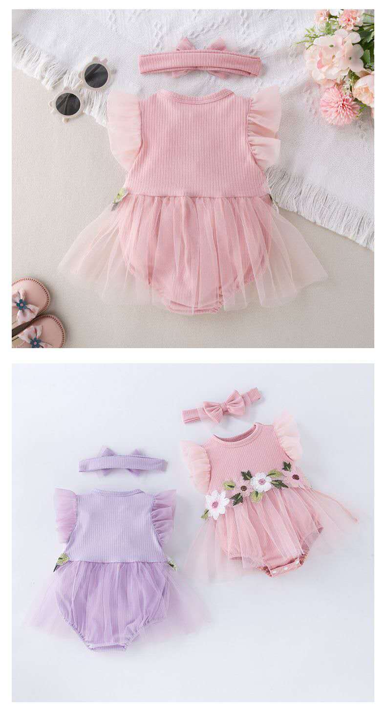 summer European and American style small flying sleeves dress ( Available )
