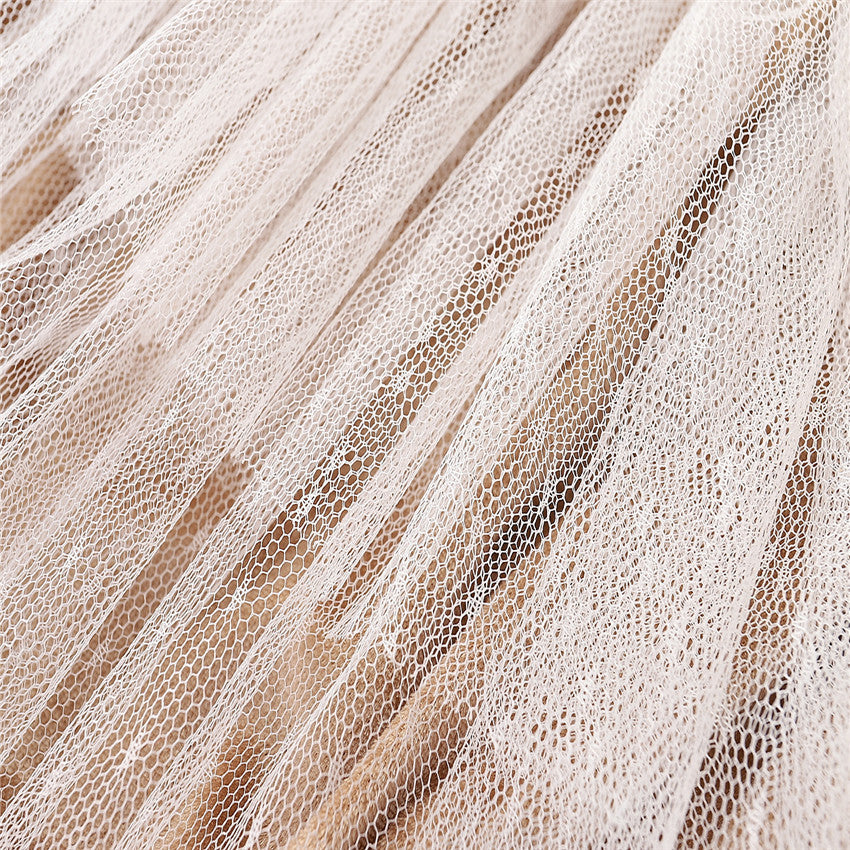 Newborn Clothing Sweet Romper Summer Baby Girl Embroidered Mesh Bodysuit