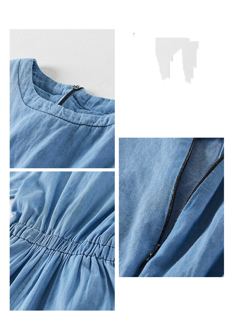 CUHK Girl Korean Style One-piece Wide-leg Pants