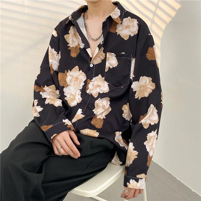 Mens Temperament Fashion Casual Printed Shirt (Available)
