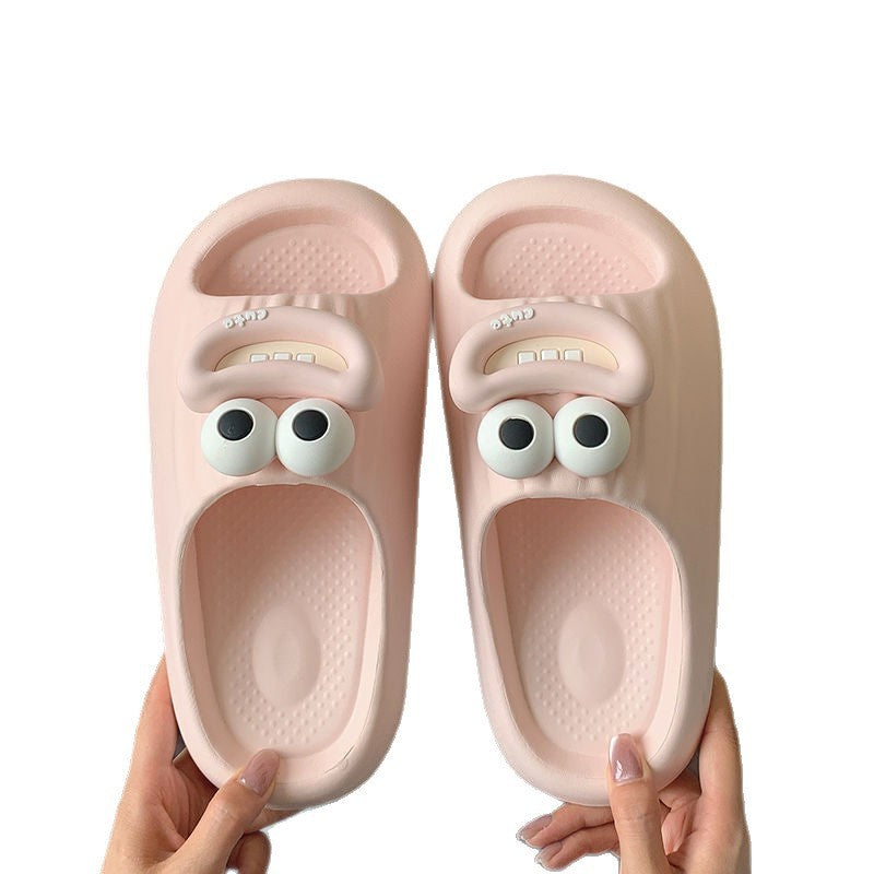 Sausage Mouth Slippers Women's Summer Soft Bottom Couple Household