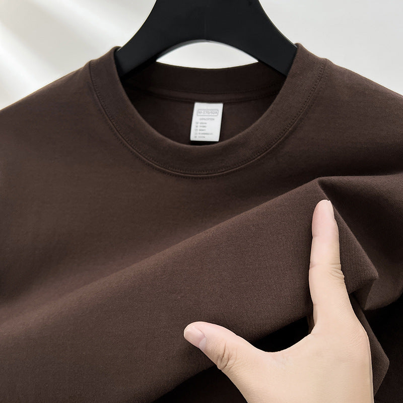 Summer New Drop Shoulder Solid Color Thin Men's T-shirt