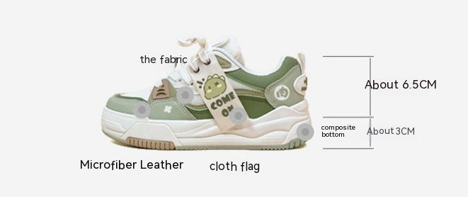 Hong Kong Style Platform Dad Shoes Female Niche Sports Leisure (Available)