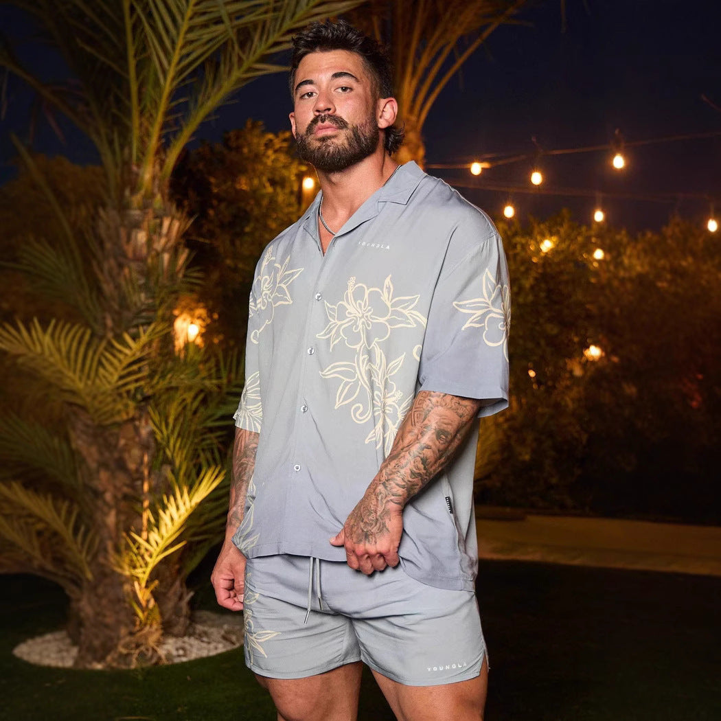 Printed Casual Loose Short Sleeves Top