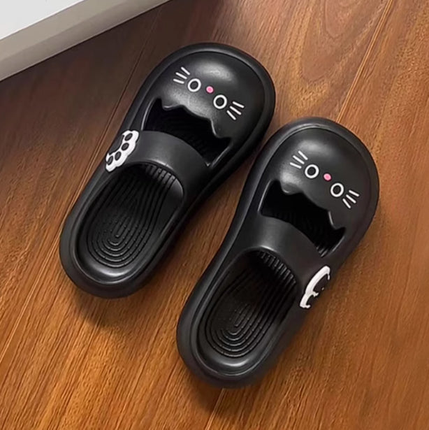 Indoor Home Thick-soled Non-slip Cartoon Closed-toe Slippers