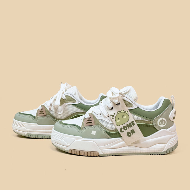 Hong Kong Style Platform Dad Shoes Female Niche Sports Leisure (Available)
