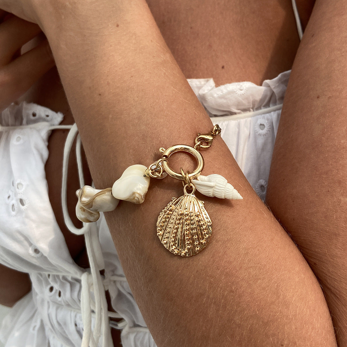 Casual Beach Shell Clavicle Necklace Suit