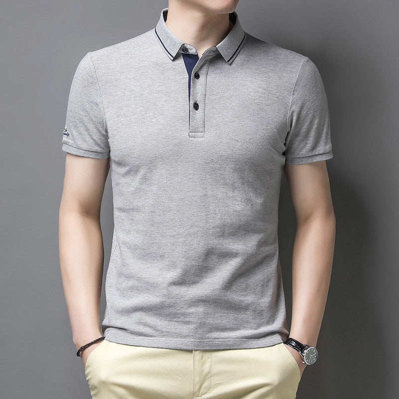Men's Short-sleeved Cotton T-shirt Solid Color
