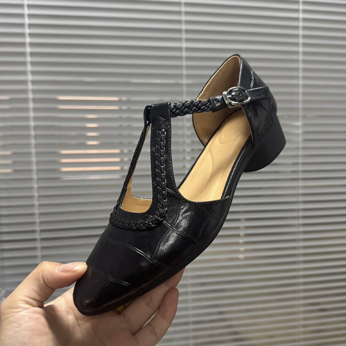 Chunky Heel Retro Fashion Comfortable Women's Sandals