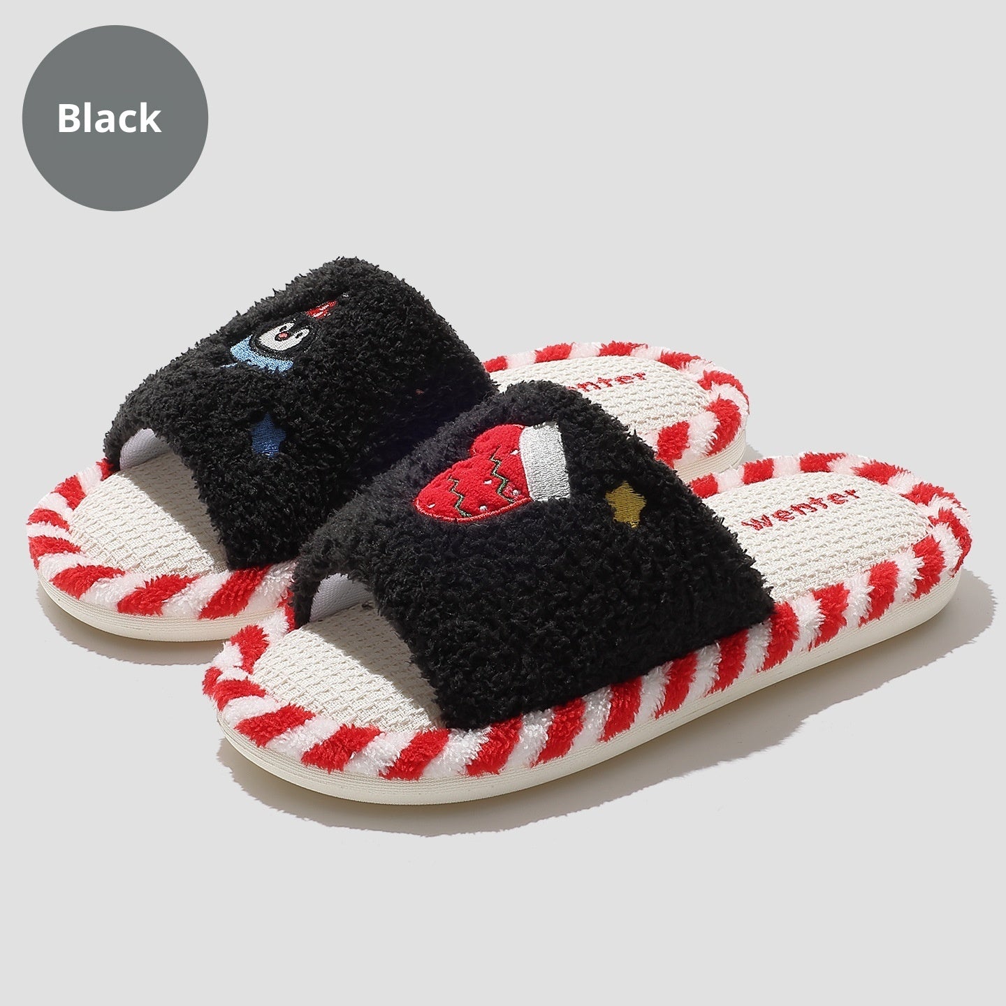 Breathable Sweat-absorbent Home Indoor Cotton Wear-resistant Fluffy Slippers Wholesale