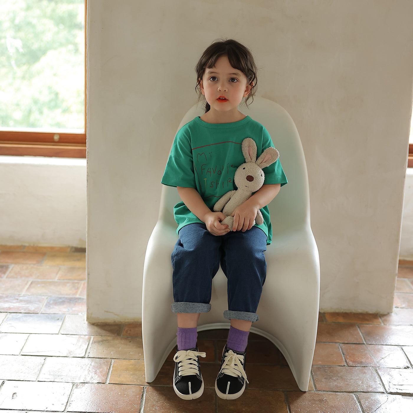 Versatile Cotton Cartoon Short Sleeve T-shirt