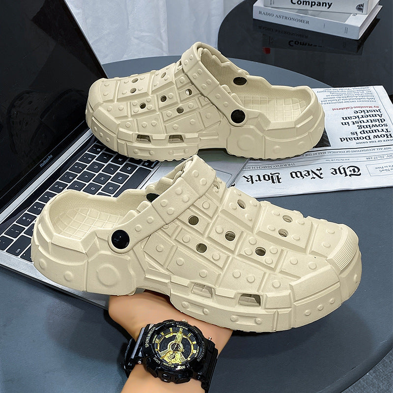 Hole Shoes Simple Non-slip Thick Bottom Wear-resistant