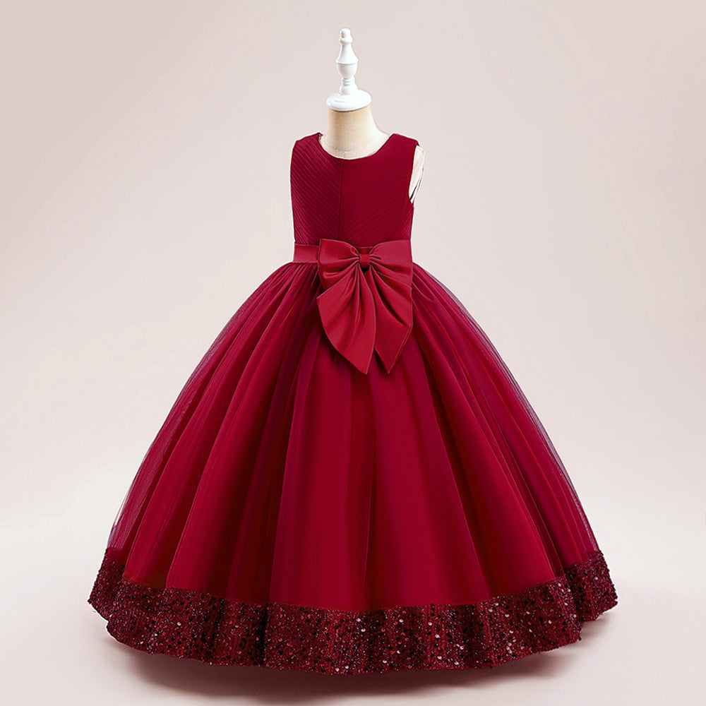 New Sequins Children's Mesh Dress