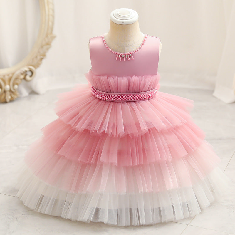 Gradient Cake Dress Children's Dress Princess Dress (Available)