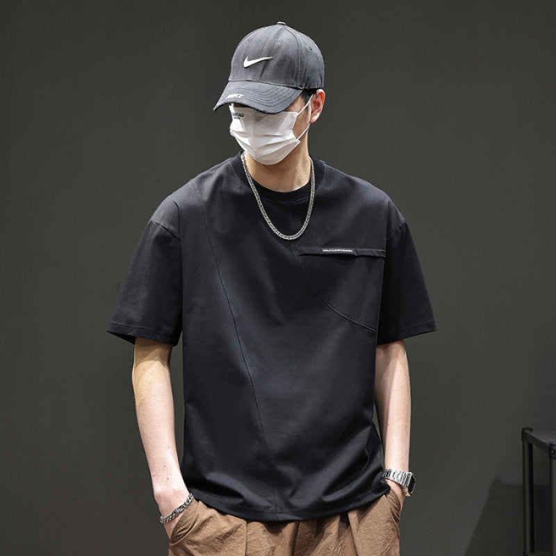 Summer Purple Short Sleeve T-shirt Men