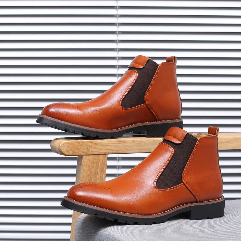 Men's High-top Slip-on Martin Boots