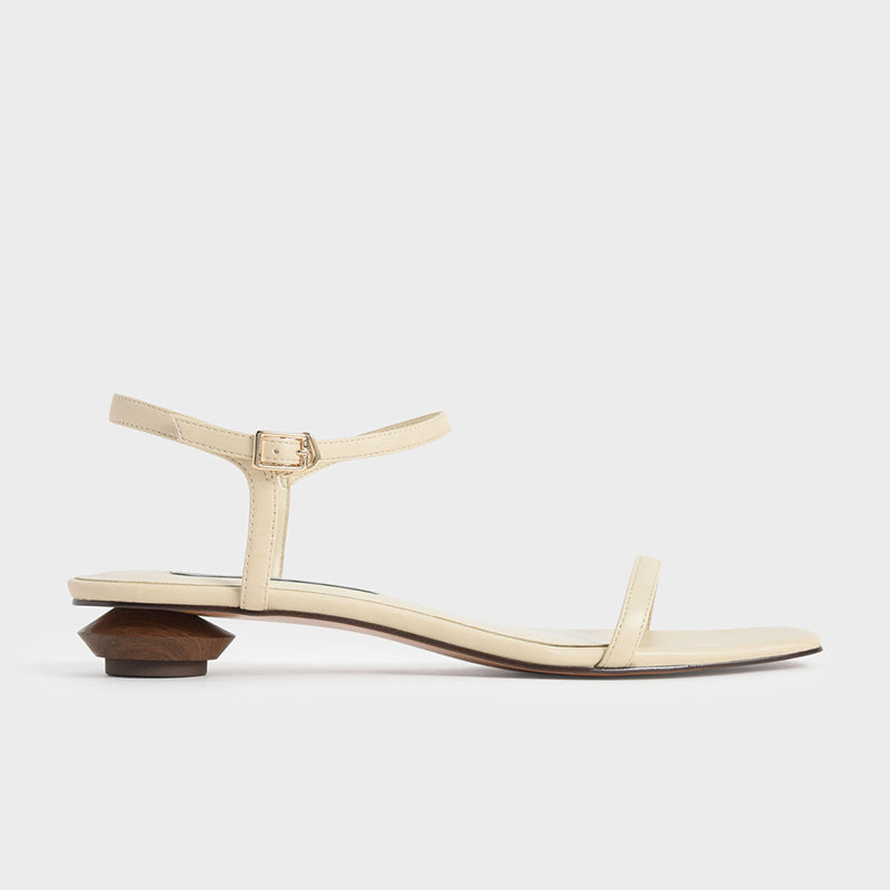 Women's One-strap Square Toe Low Heel Sandals