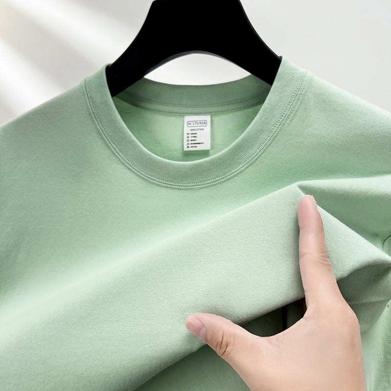 Summer New Drop Shoulder Solid Color Thin Men's T-shirt