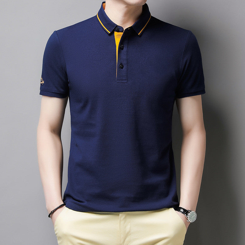 Men's Short-sleeved Cotton T-shirt Solid Color