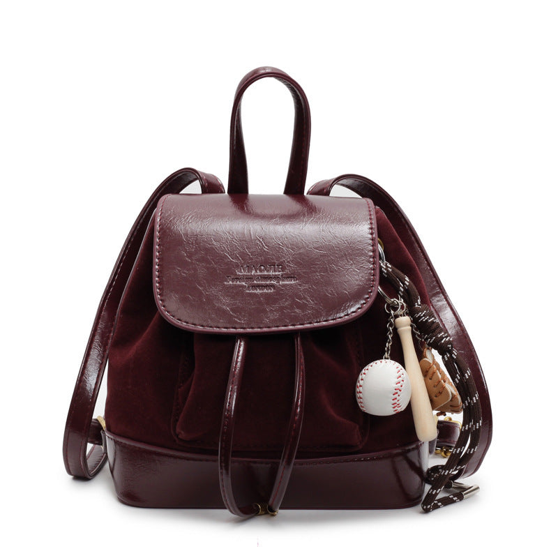 Autumn Winter Retro Suede Women's Backpack