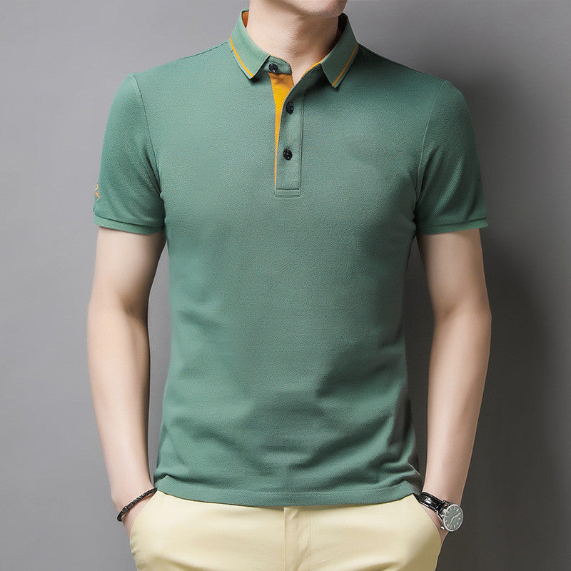 Men's Short-sleeved Cotton T-shirt Solid Color