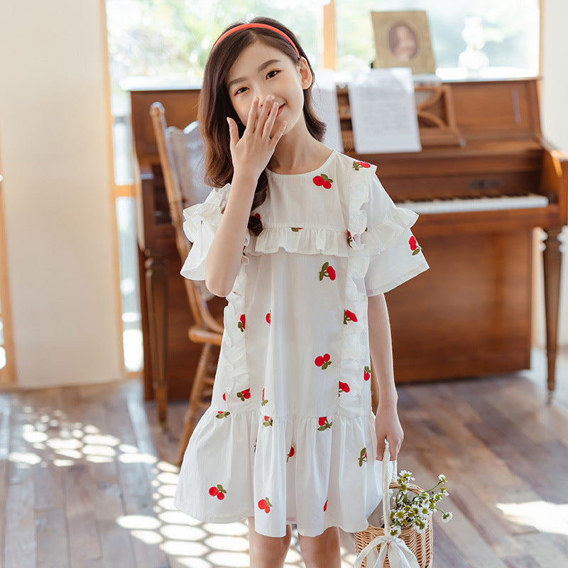 Girls Sweet Embroidered Princess Doll Dress