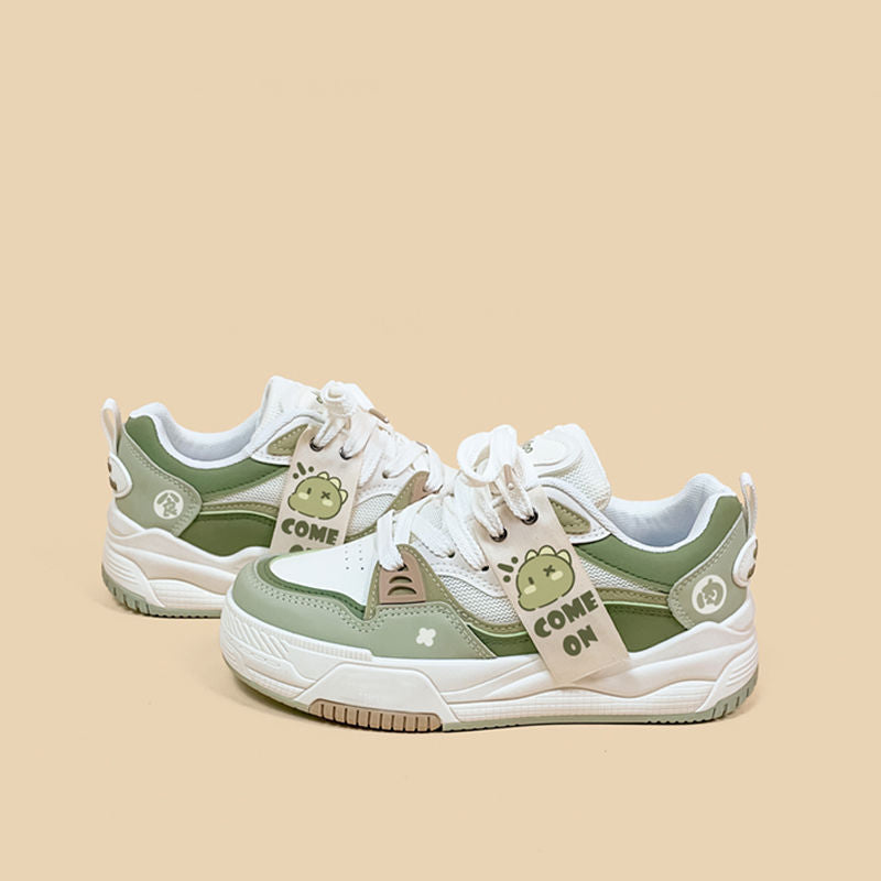 Hong Kong Style Platform Dad Shoes Female Niche Sports Leisure (Available)