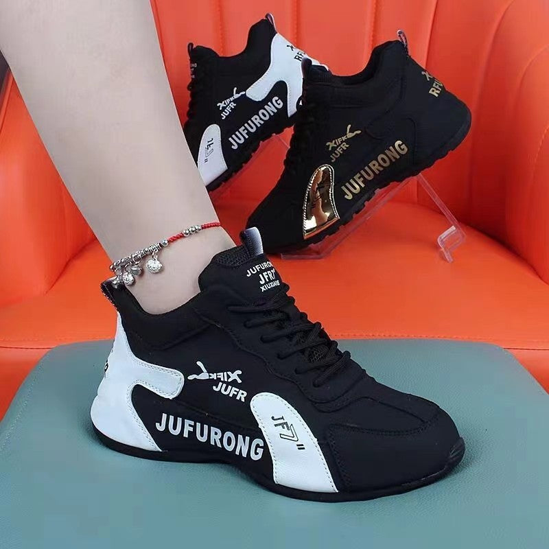 Couple Sports Casual PU White Shoes All-match Wear-resistant (Available)