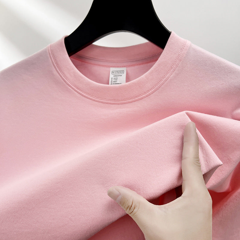 Summer New Drop Shoulder Solid Color Thin Men's T-shirt