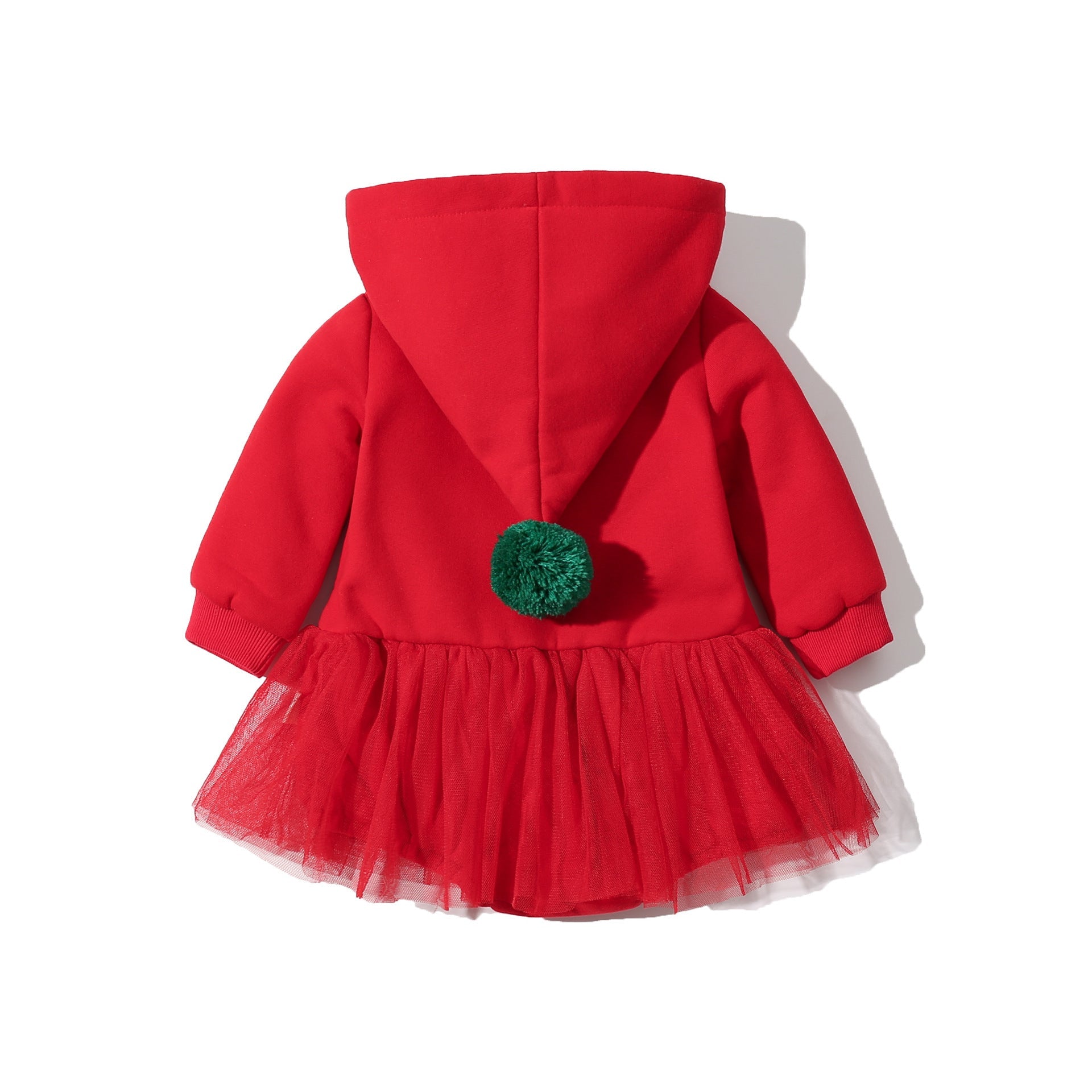 Baby Autumn And Winter Clothes Christmas Romper Hooded Baby Bloomer With Skirt Jumpsuit