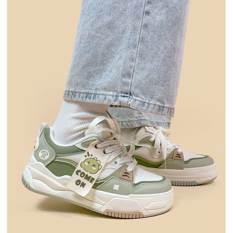 Hong Kong Style Platform Dad Shoes Female Niche Sports Leisure (Available)