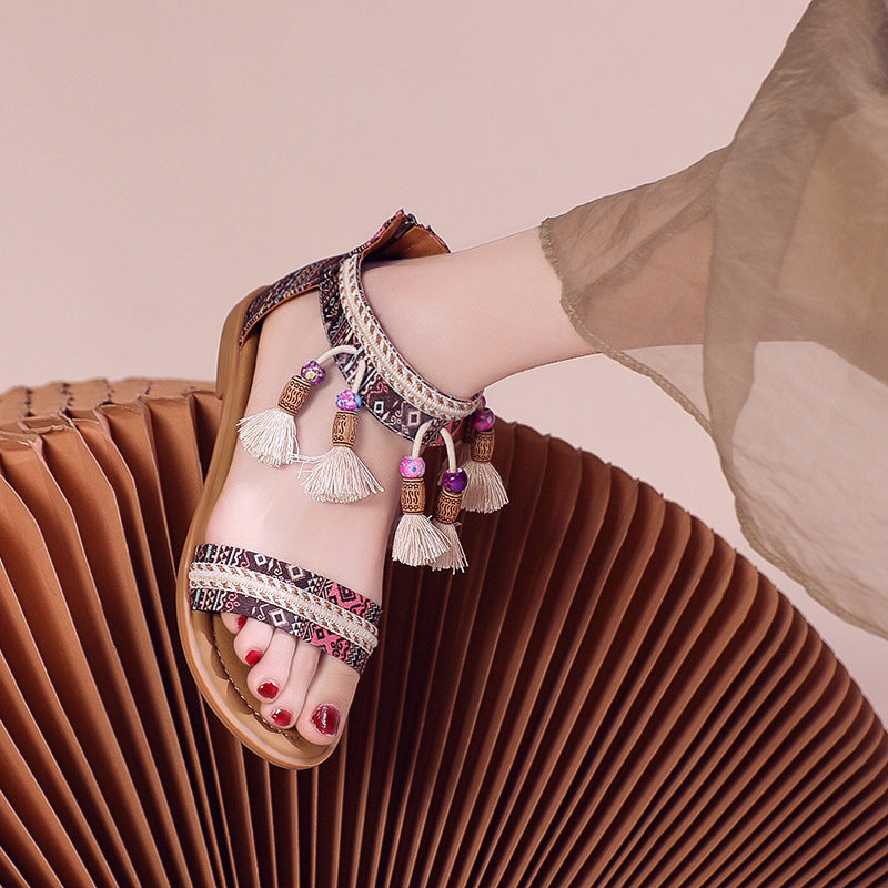 Bohemian flat sandals for women