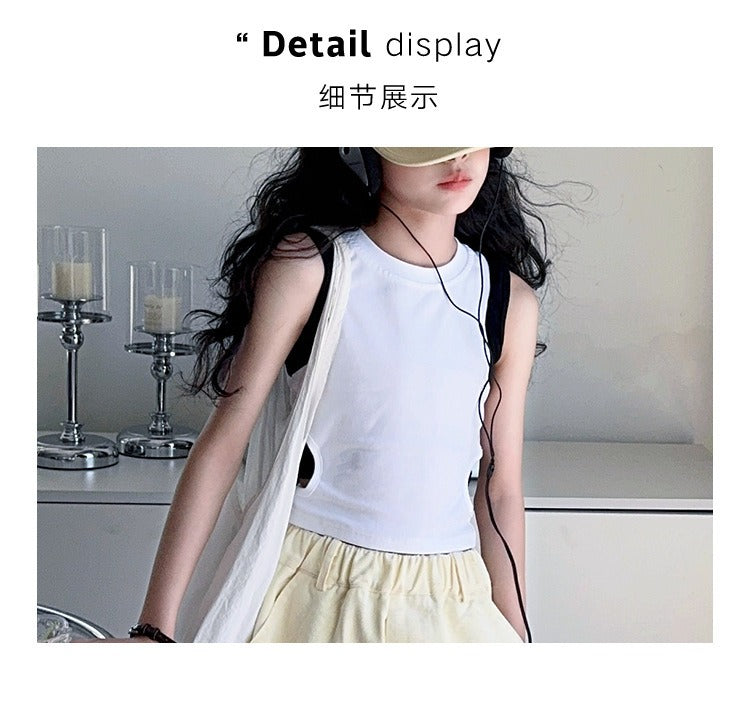 Trendy Cool Jeans Casual Vest Two-piece Set Ripped Pants