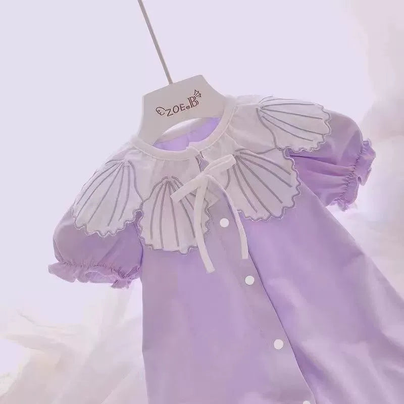 Baby Girl Summer cotton short-sleeved crawling romper newborn summer thin spring melt