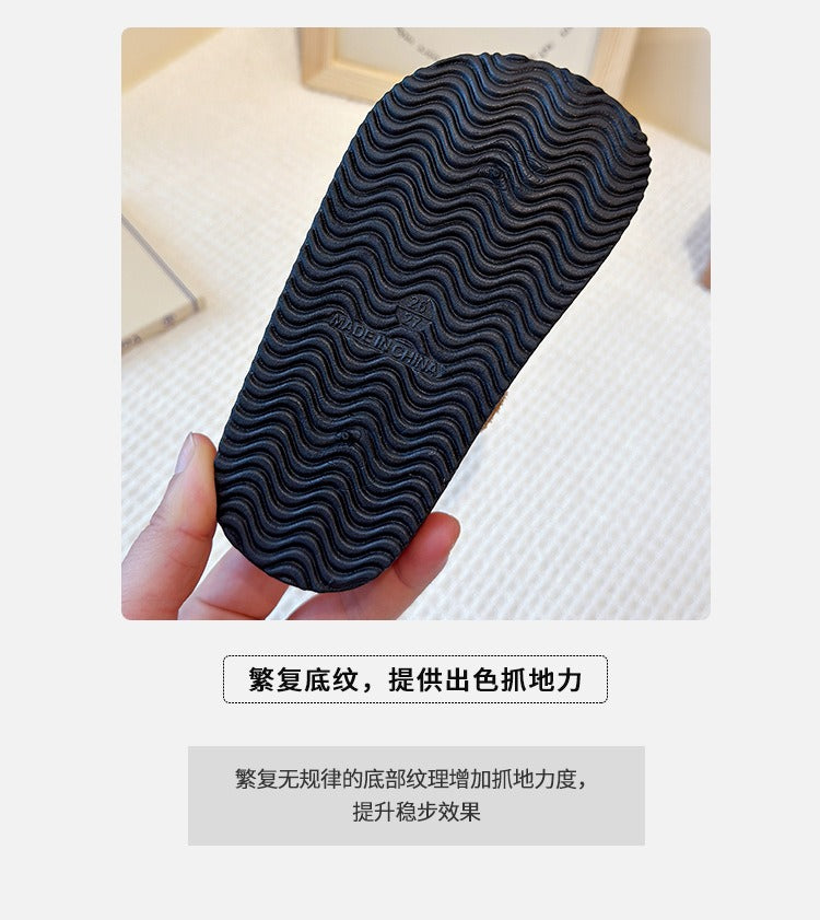 Cute bear plush Birkenstocks closed-toe slippers