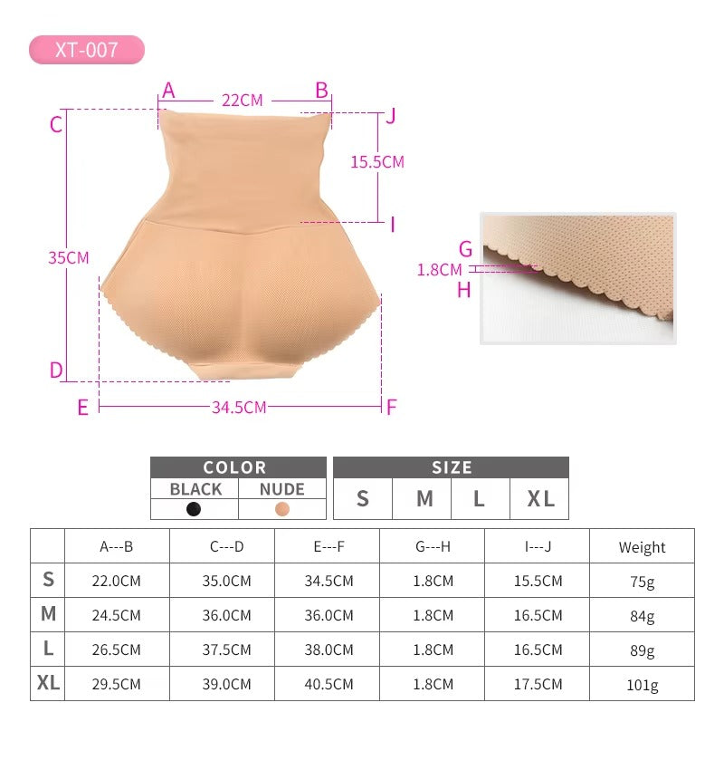 Hight Waisted Ladies Women's Tummy Slimming Shapers Shapewear Butt Lifter Breathable Waist Hip Padded Panty Underwear