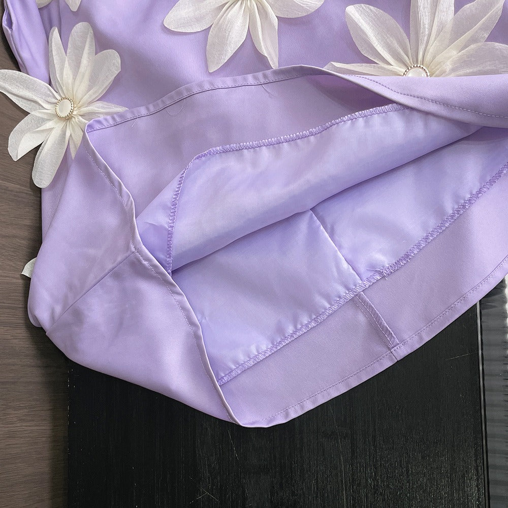 New style sleeveless high-end children's clothing three-dimensional flower princess dress big girl dress