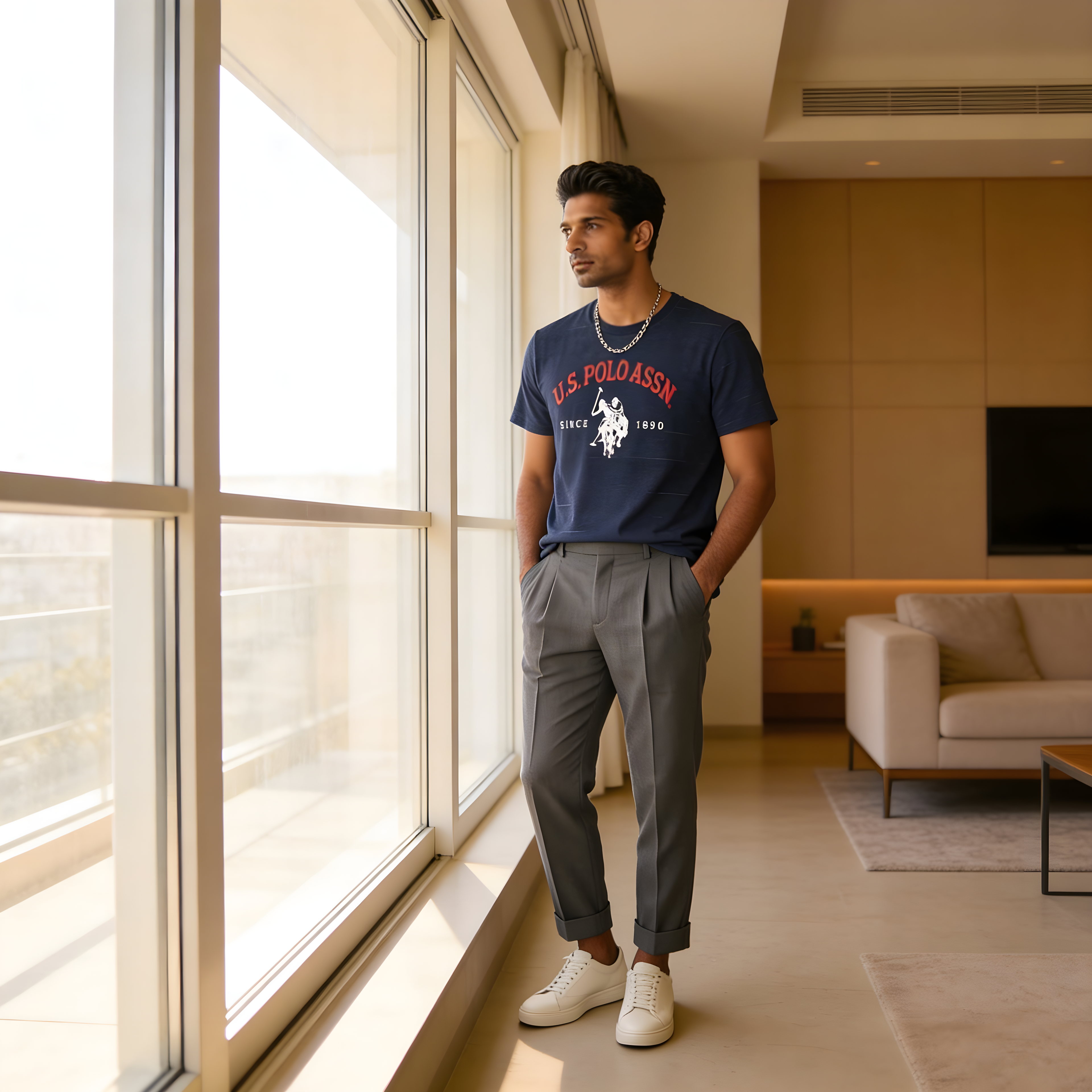 US Polo Round Neck T Shirt