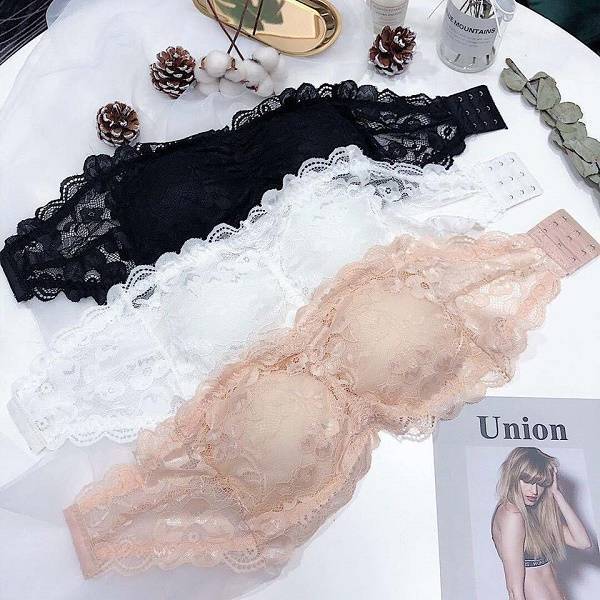 Tube Top Wireless BH Soft Seamless Bandeau Lace Bralette Bra (Available)