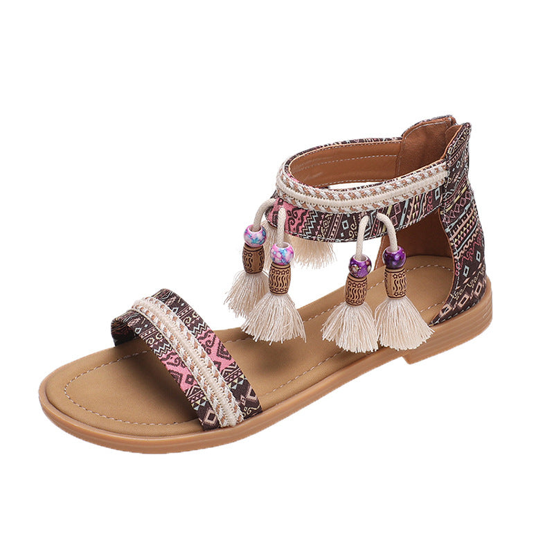 Bohemian flat sandals for women